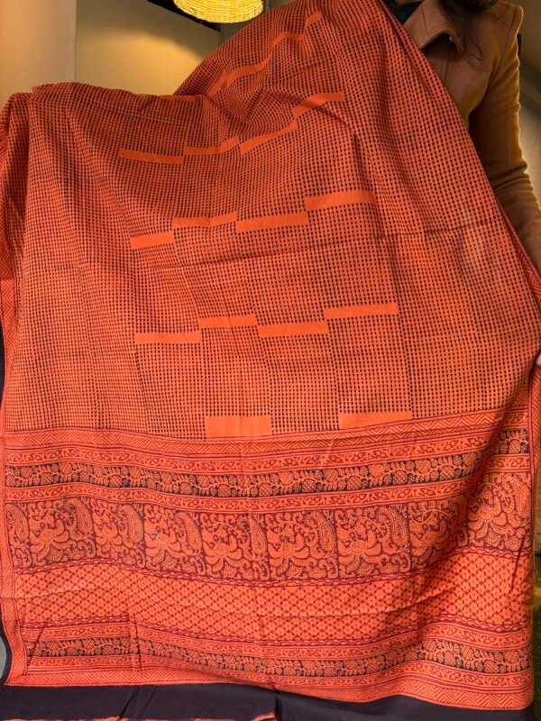 Orange Hand Block ipitara product buy online Bhopal Madhya Pradesh India (4)