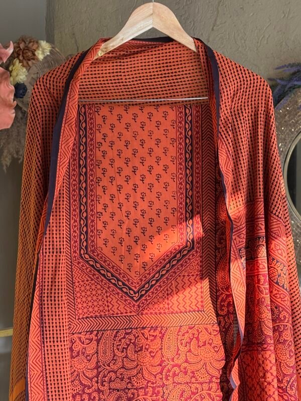 Orange Hand Block ipitara product buy online Bhopal Madhya Pradesh India (5)