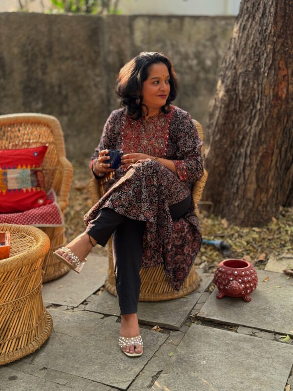 Regal Rust Handblock Kurti ipitara product buy online Bhopal Madhya Pradesh India