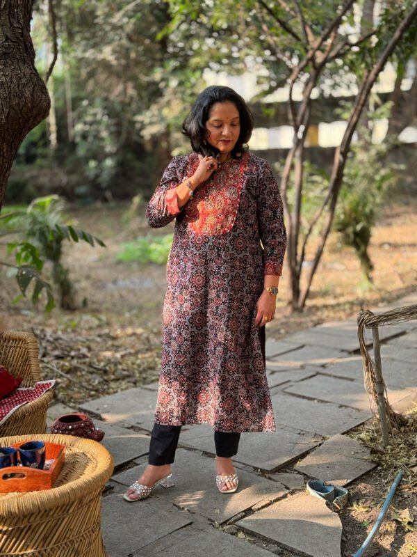 Regal Rust Handblock Kurti ipitara product buy online Bhopal Madhya Pradesh India