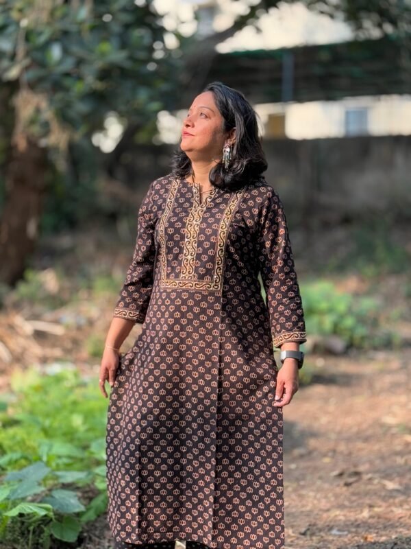 Inkstone Elegance Ajrakh Kurti