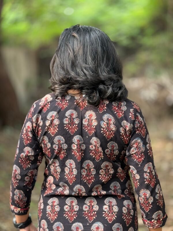 Midnight Luxe Ajrakh Kurti - Image 5