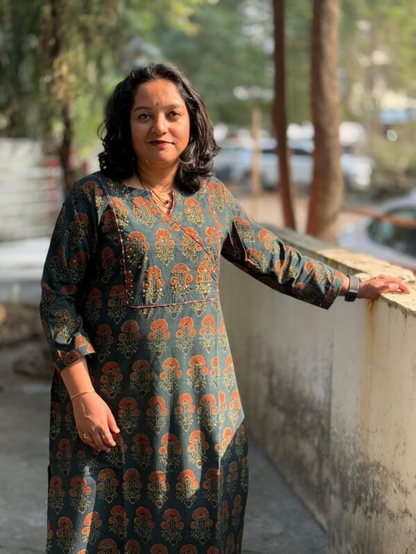 Moss Luxe Ajrakh Kurti - Image 3