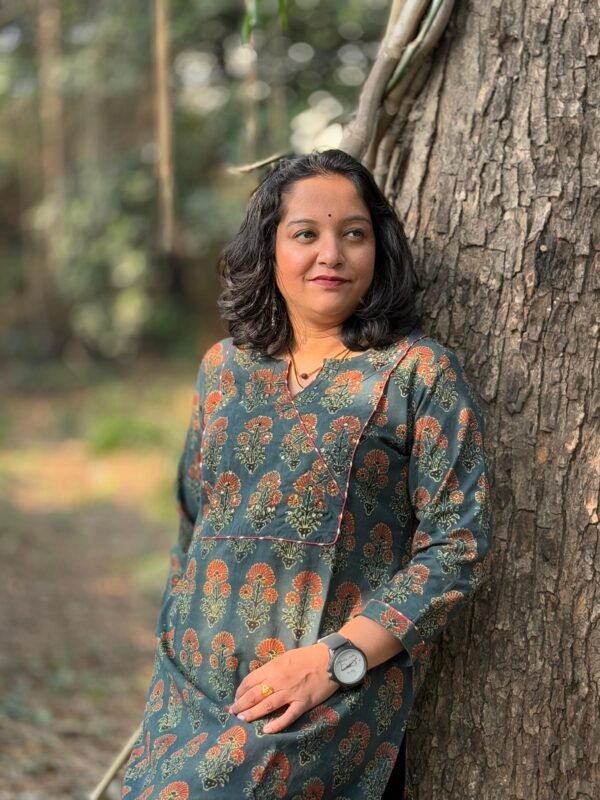 Moss Luxe Ajrakh Kurti - Image 4