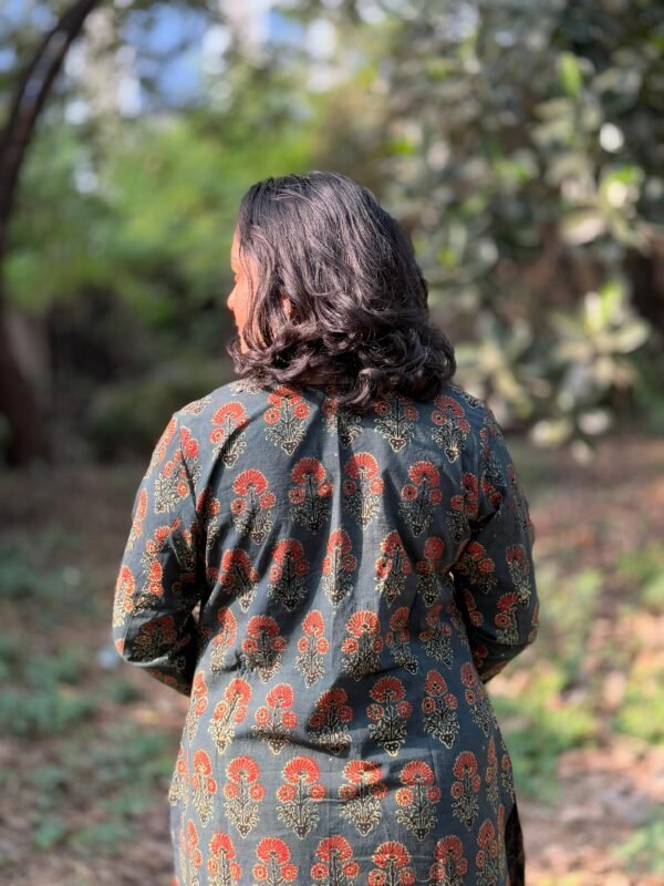 Moss Luxe Ajrakh Kurti - Image 5