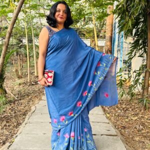 Twilight-Indigo-Crepe-Saree