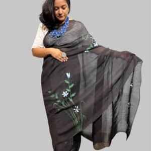 Phantom Black Soft Organza Saree